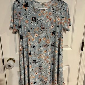 Light blue, flowy , T-shirt style dress
